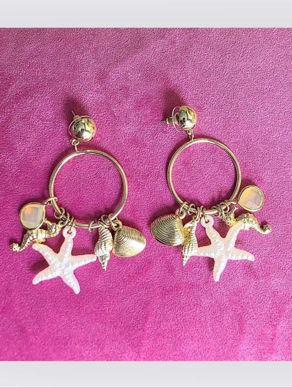 LILLY PULITZER Summer Serenade Charm Hoop Earrings